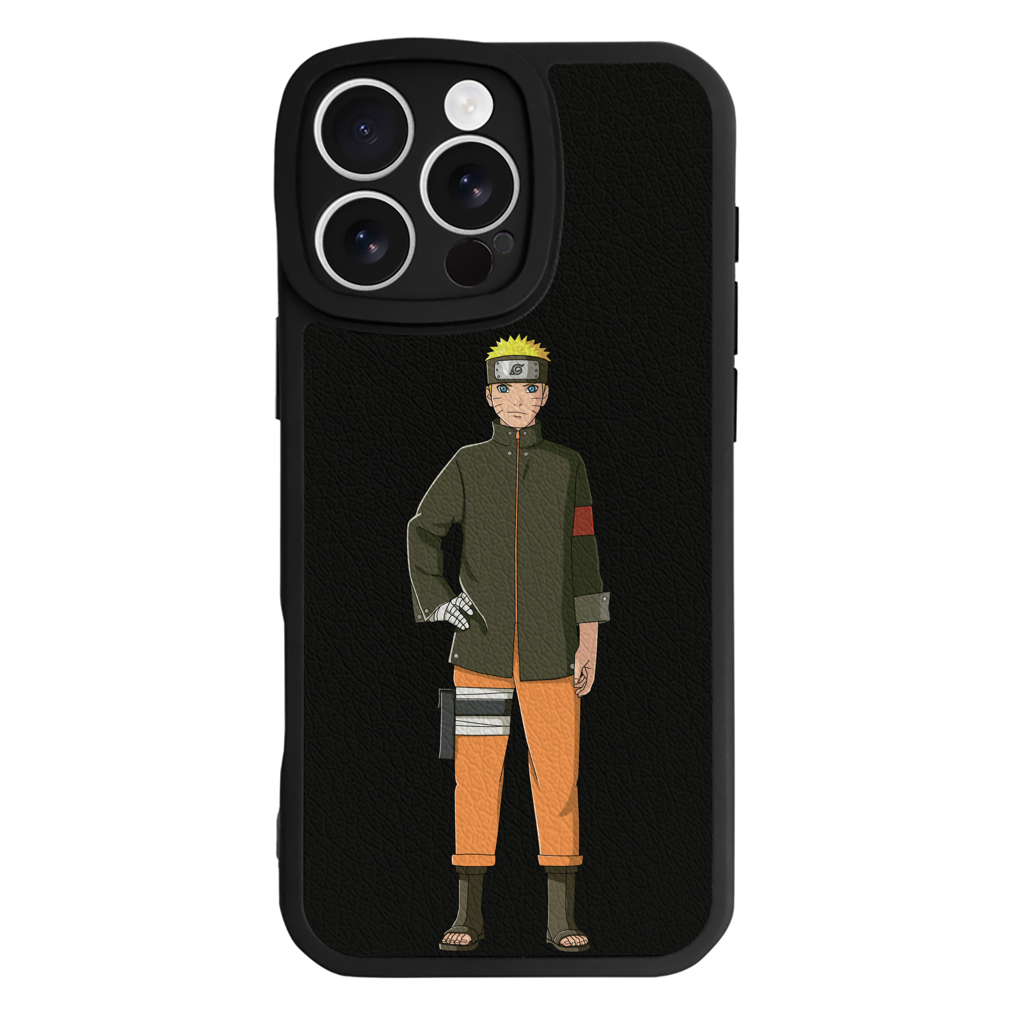 （画像用） NARUTO -ナルト- うずまき ナルト Uzumaki Naruto 【iPhone 16シリーズ対応】シリコンスマホケース（レザー調） 材質：シリコン